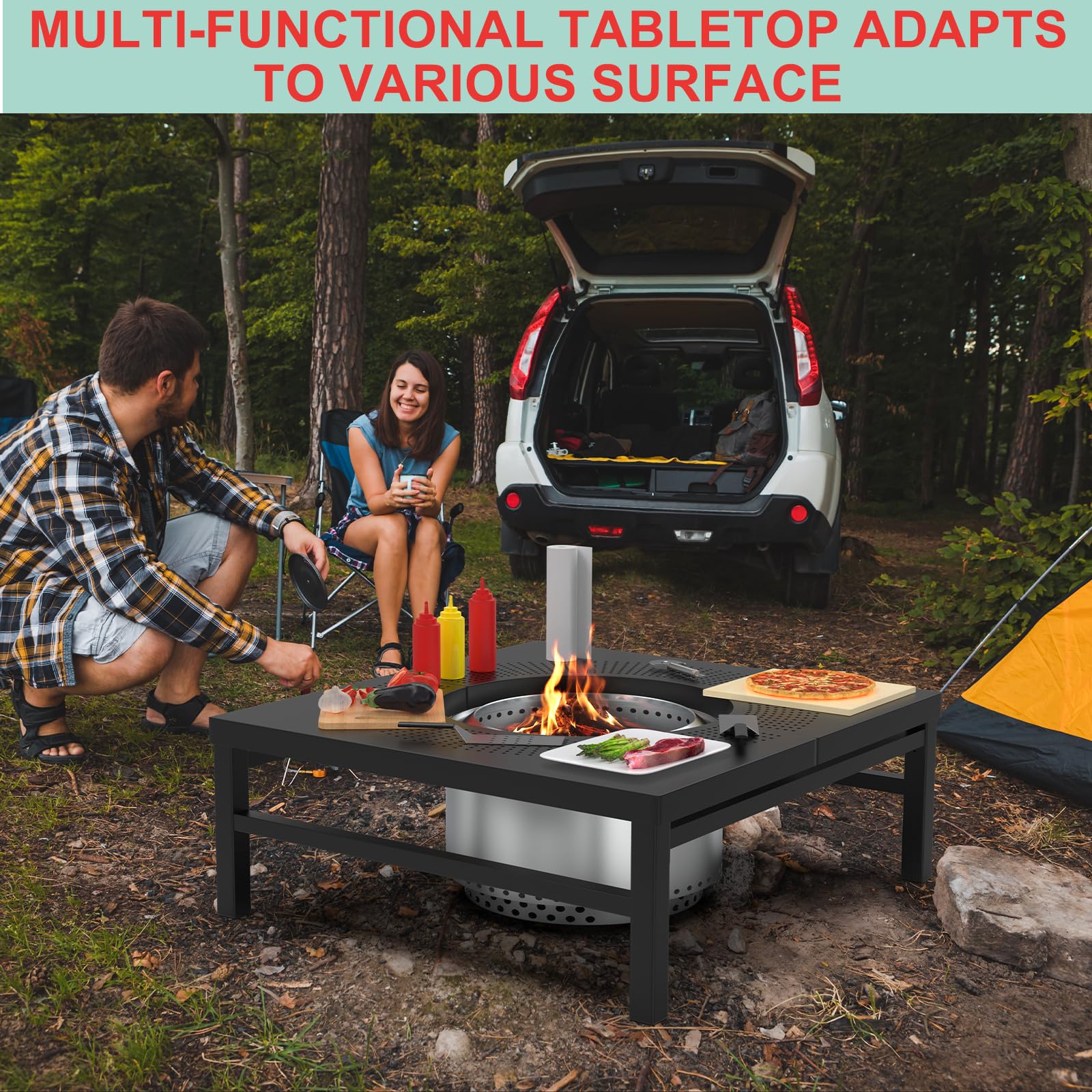 Amazon.com: 45 Inch Fire Pit Surround Tabletop for Solo Stove